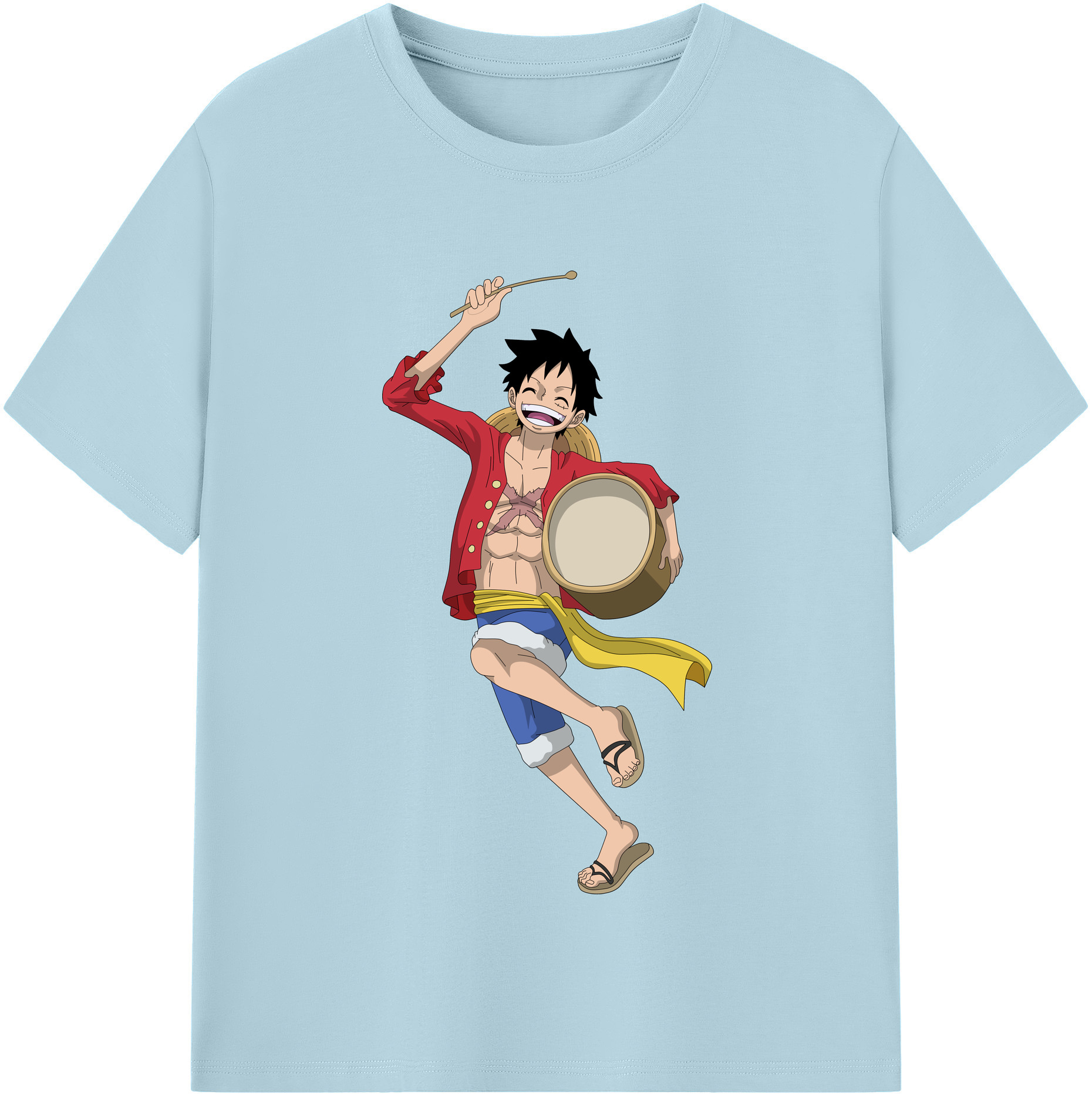 ワンピース モンキー・D・ルフィ ONE PIECE Monkey D. Luffy 綿100％半袖Tシャツ（フロントプリント）